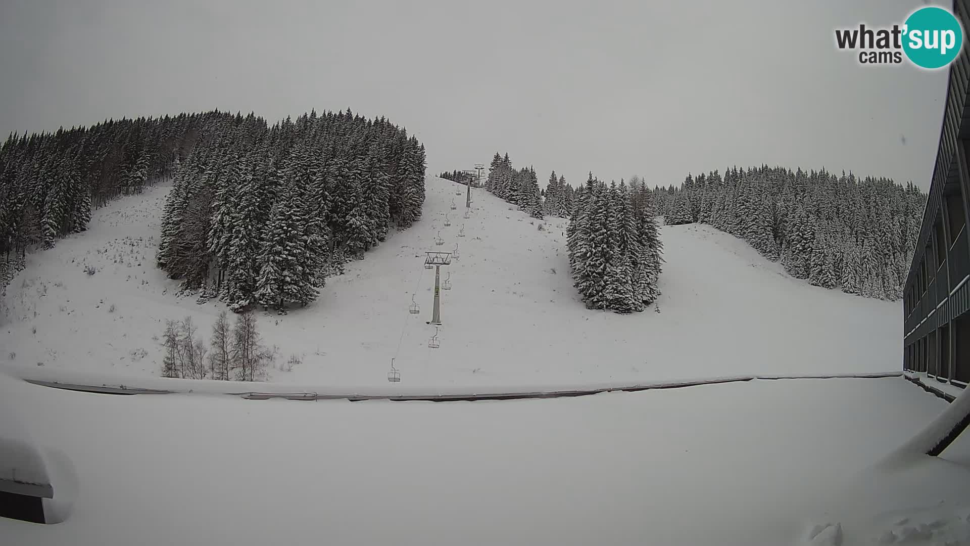 Cámara web en vivo de la estación de esquí GOLTE – vista a Medvedjak – Eslovenia