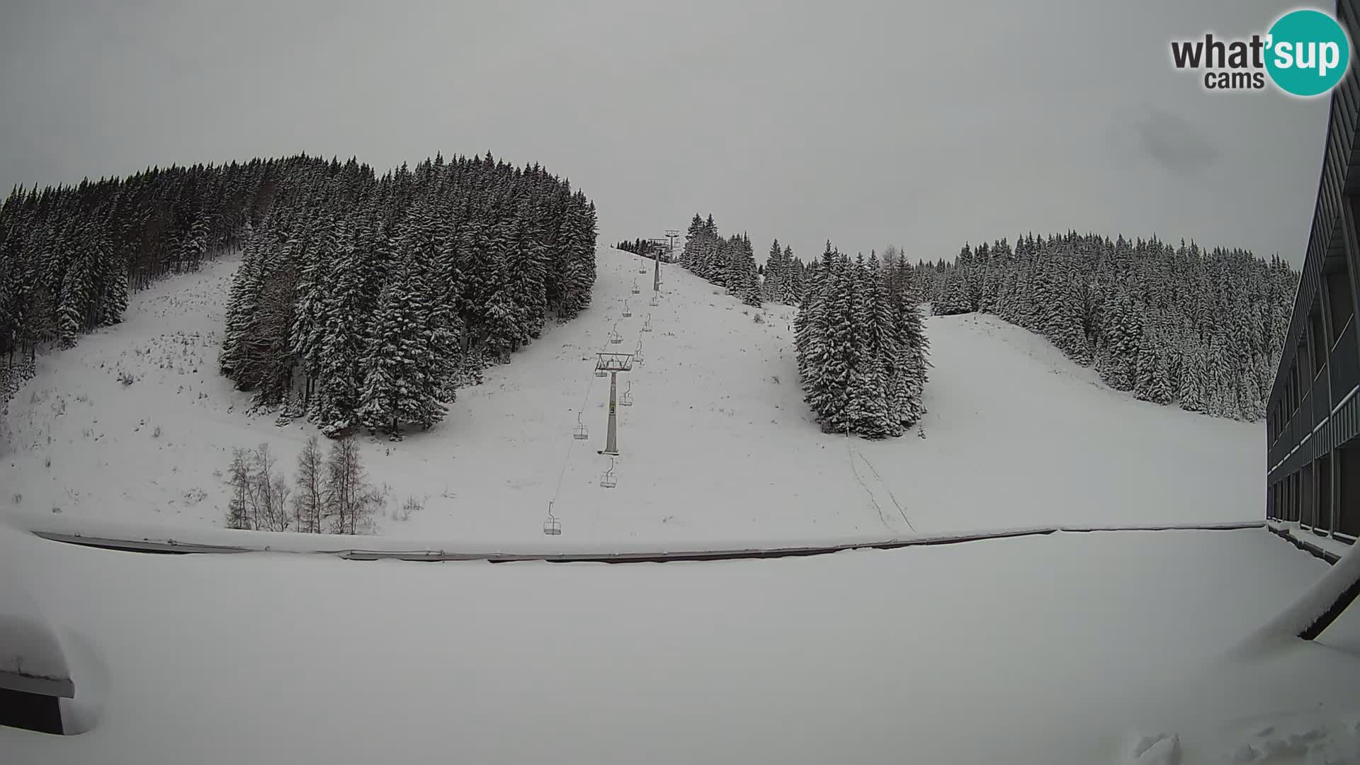 Cámara web en vivo de la estación de esquí GOLTE – vista a Medvedjak – Eslovenia