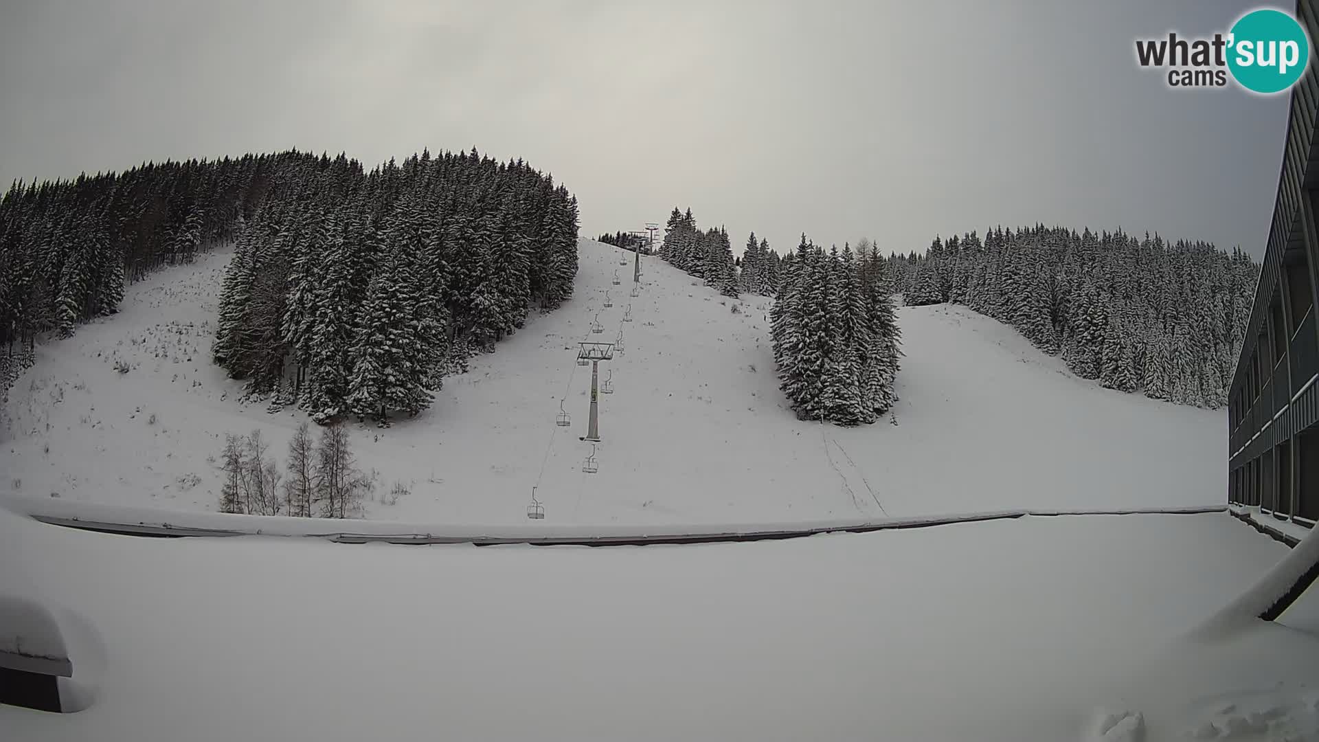 Cámara web en vivo de la estación de esquí GOLTE – vista a Medvedjak – Eslovenia