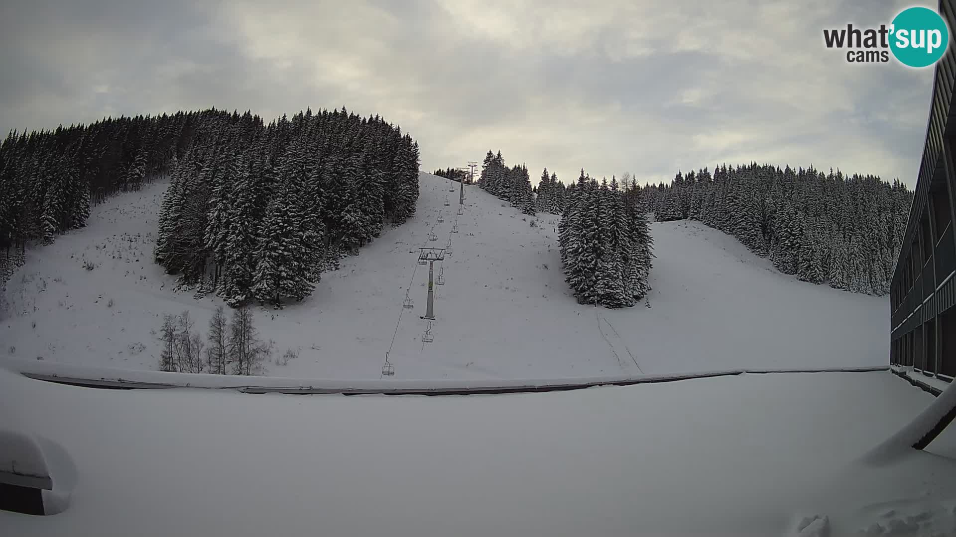 Cámara web en vivo de la estación de esquí GOLTE – vista a Medvedjak – Eslovenia