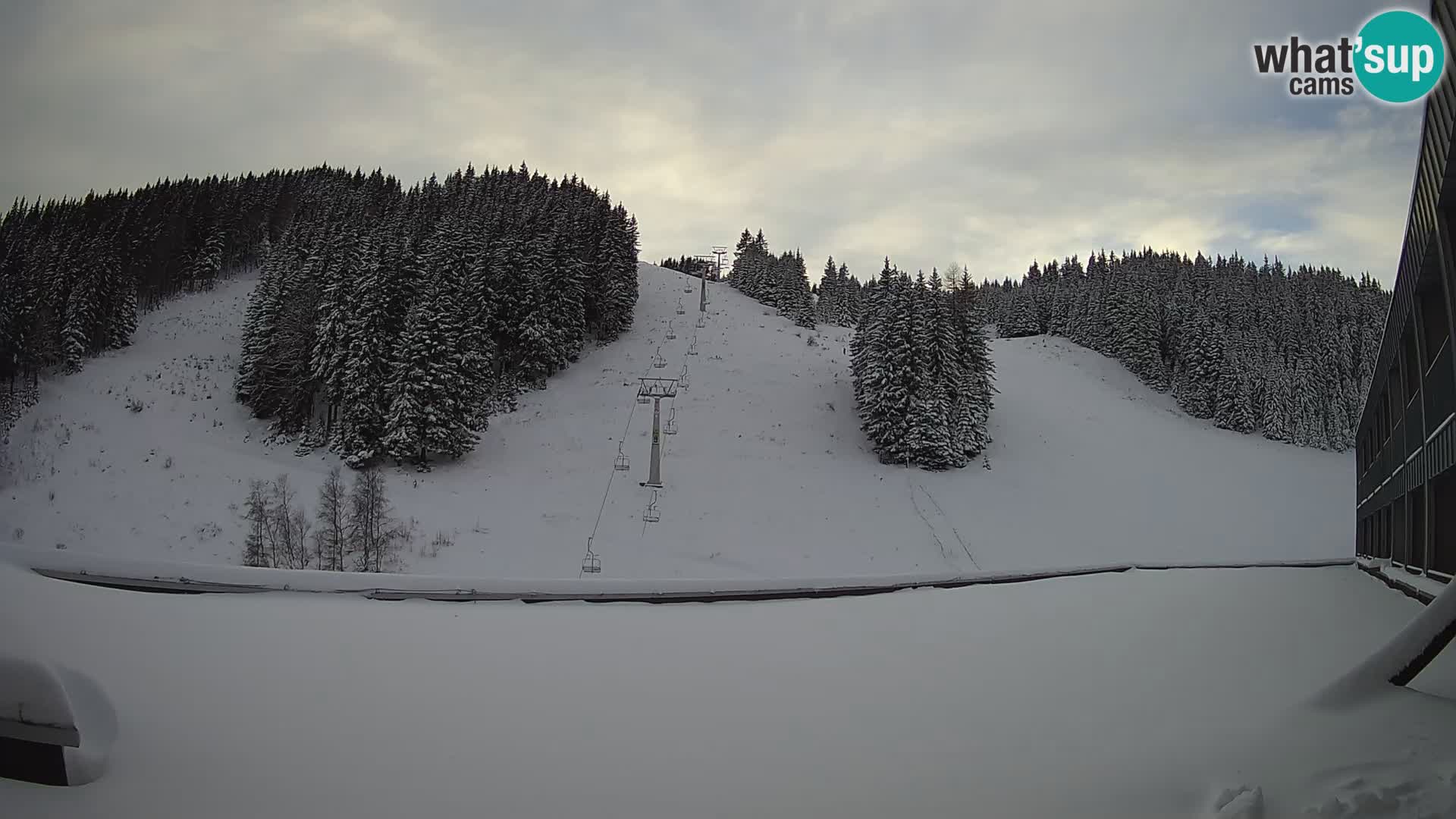 Cámara web en vivo de la estación de esquí GOLTE – vista a Medvedjak – Eslovenia