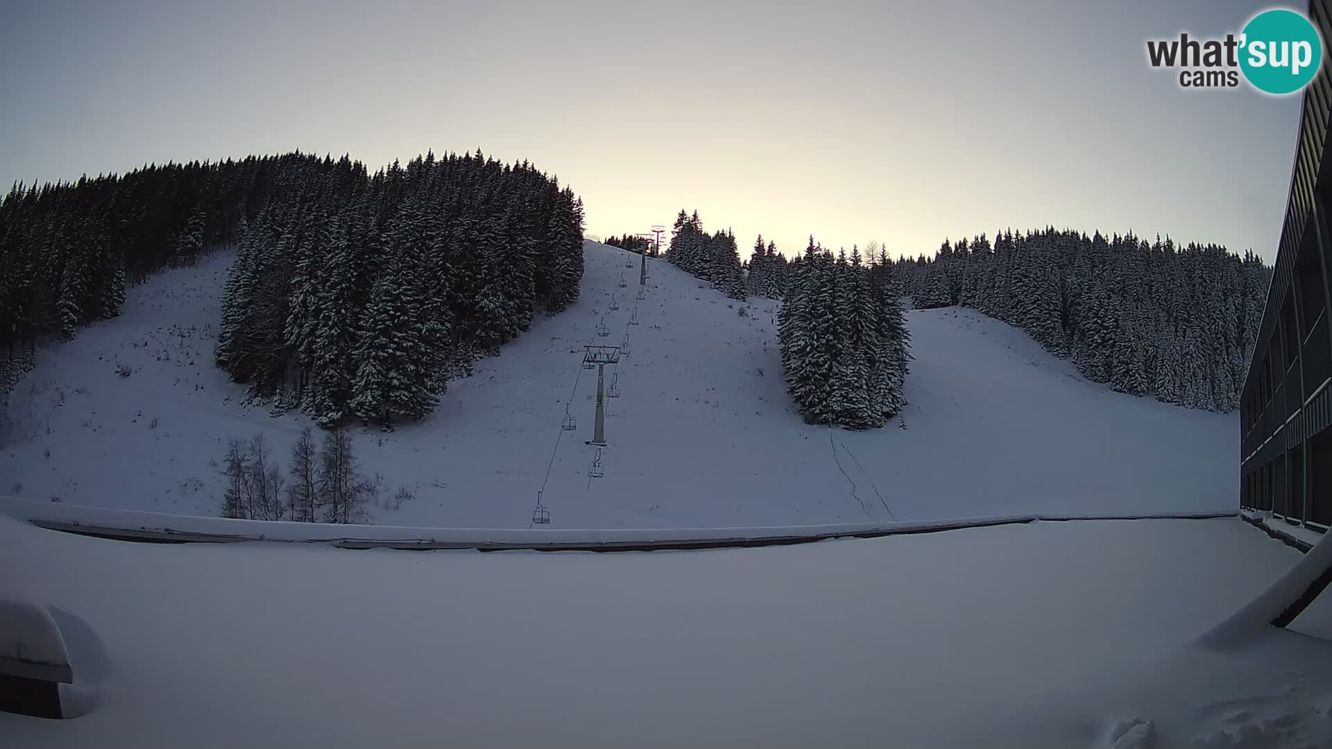 Cámara web en vivo de la estación de esquí GOLTE – vista a Medvedjak – Eslovenia