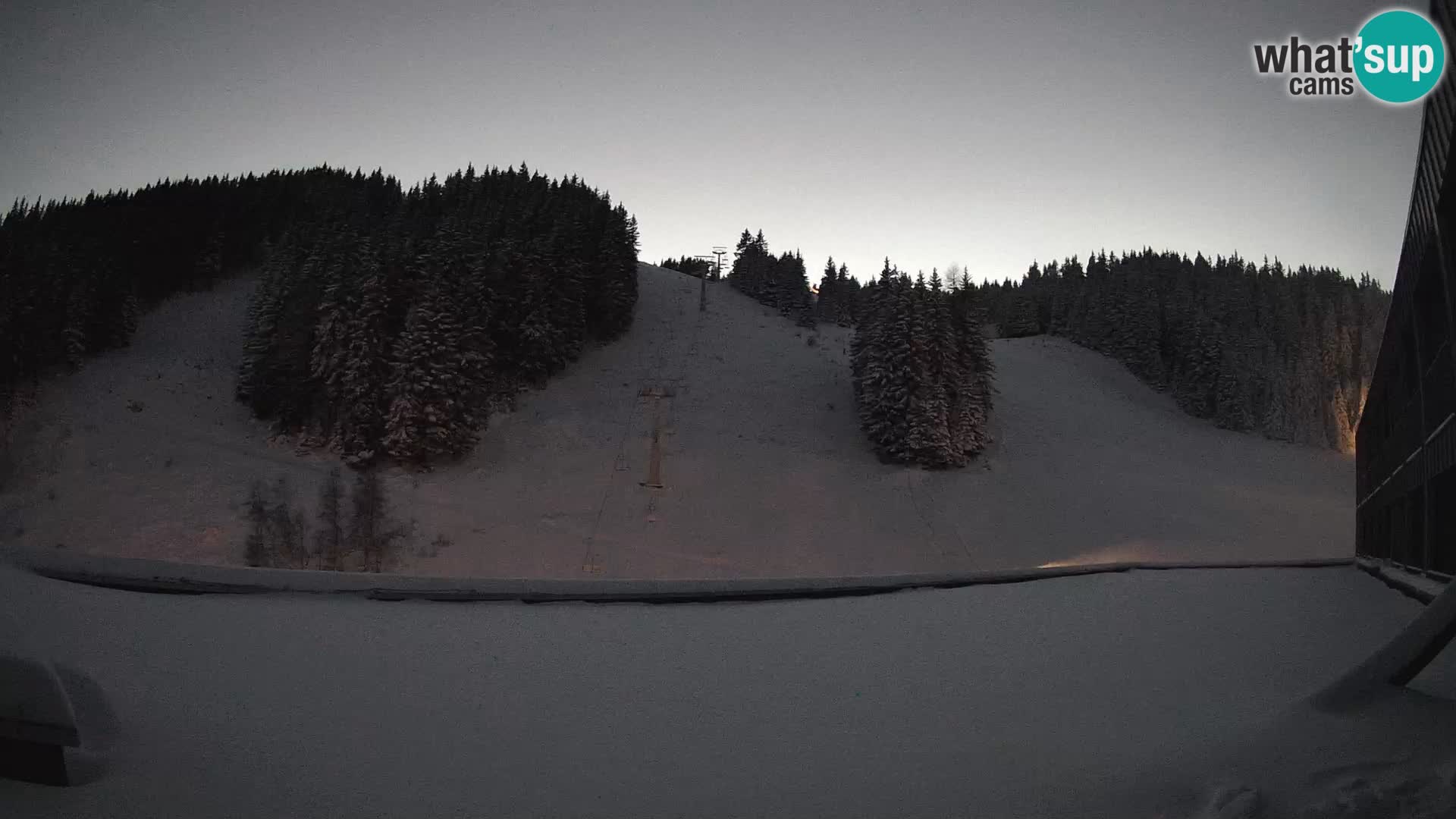 Cámara web en vivo de la estación de esquí GOLTE – vista a Medvedjak – Eslovenia