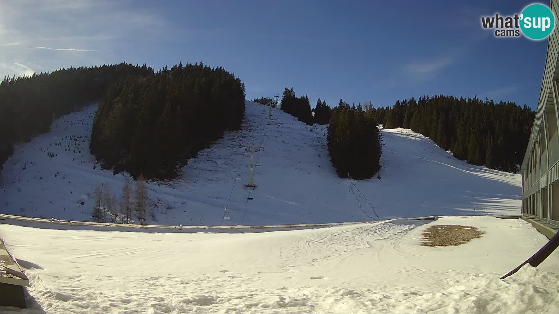 Cámara web en vivo de la estación de esquí GOLTE – vista a Medvedjak – Eslovenia