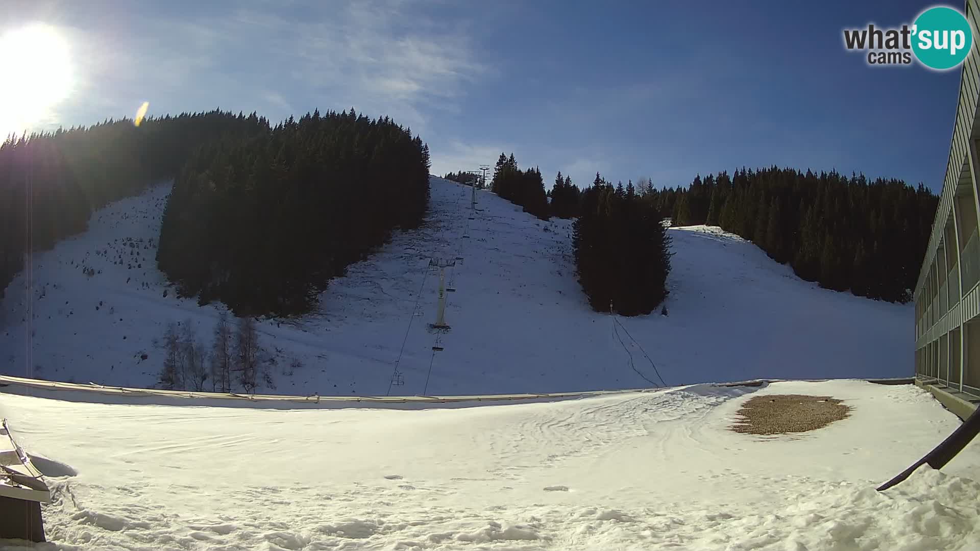 Cámara web en vivo de la estación de esquí GOLTE – vista a Medvedjak – Eslovenia