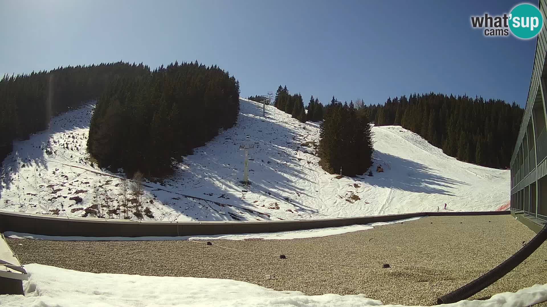 Spletna kamera smučišča GOLTE v živo – pogled na Medvedjak