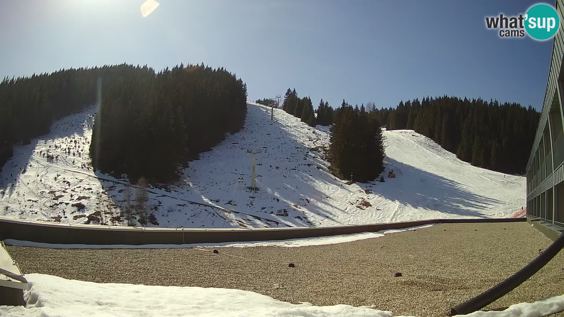 Spletna kamera smučišča GOLTE v živo – pogled na Medvedjak