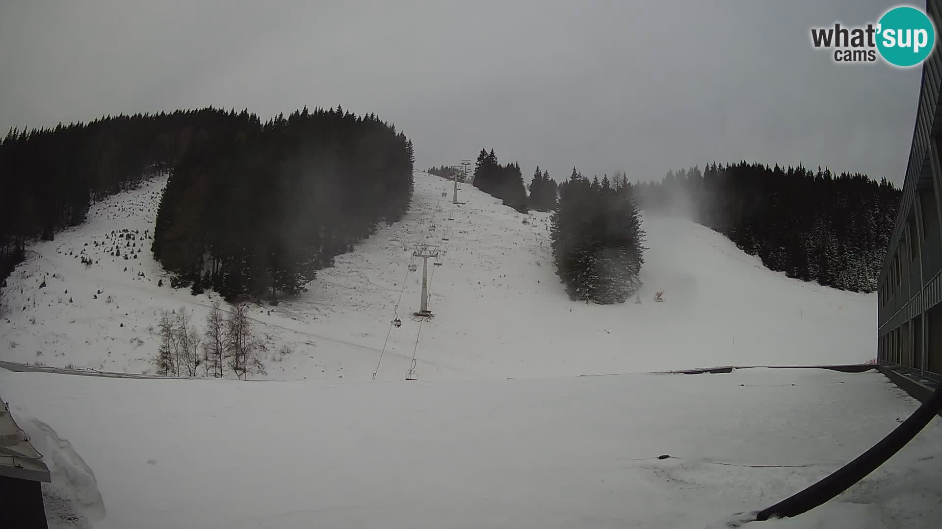 Cámara web en vivo de la estación de esquí GOLTE – vista a Medvedjak – Eslovenia