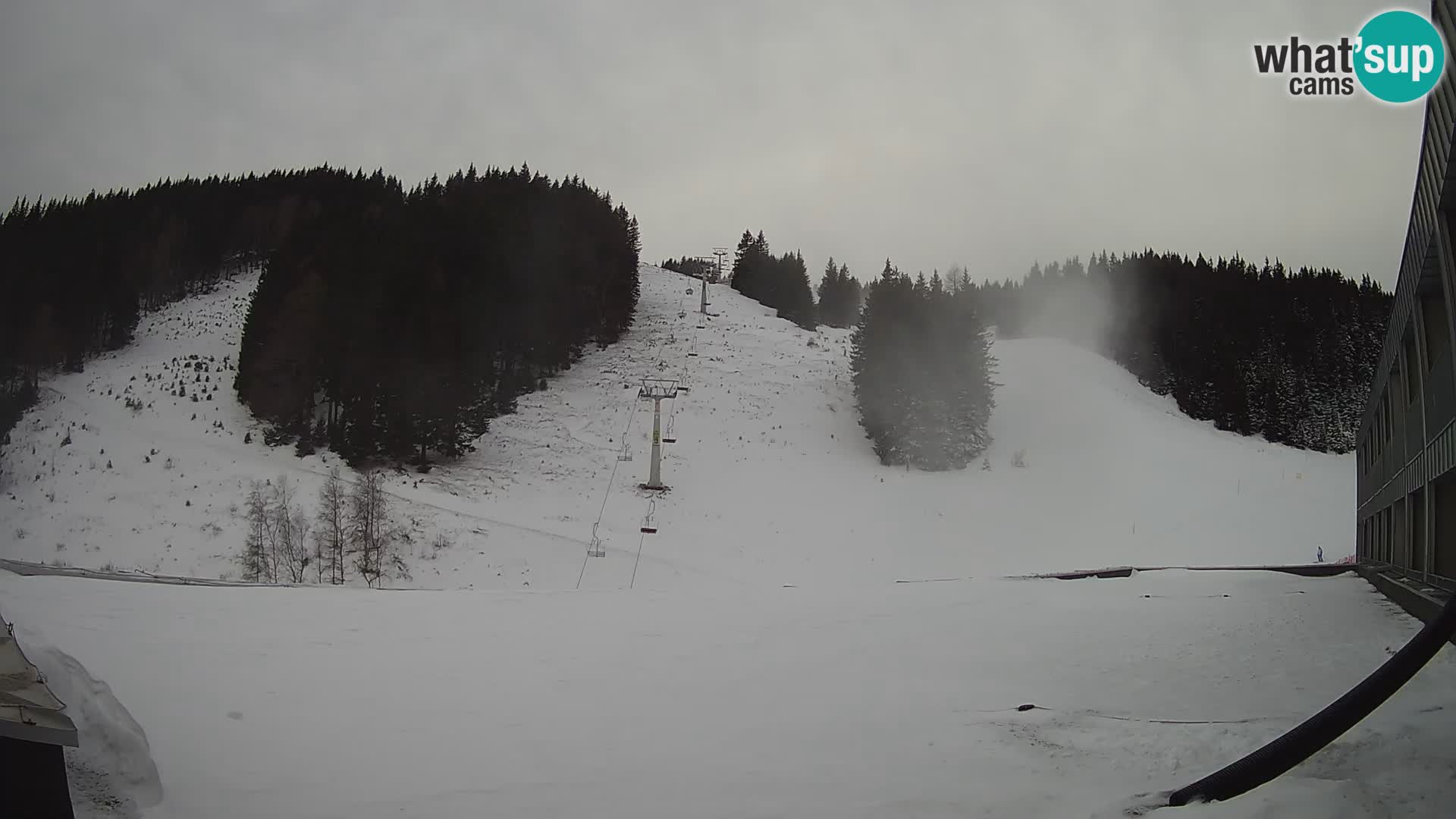 Spletna kamera smučišča GOLTE v živo – pogled na Medvedjak