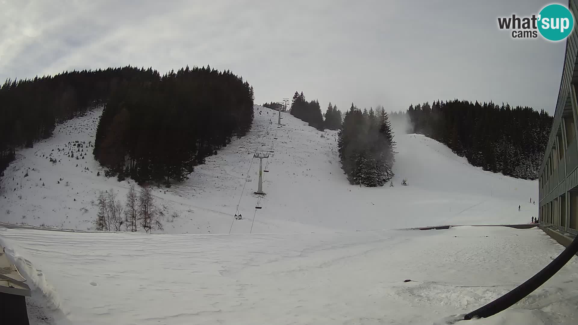 Spletna kamera smučišča GOLTE v živo – pogled na Medvedjak