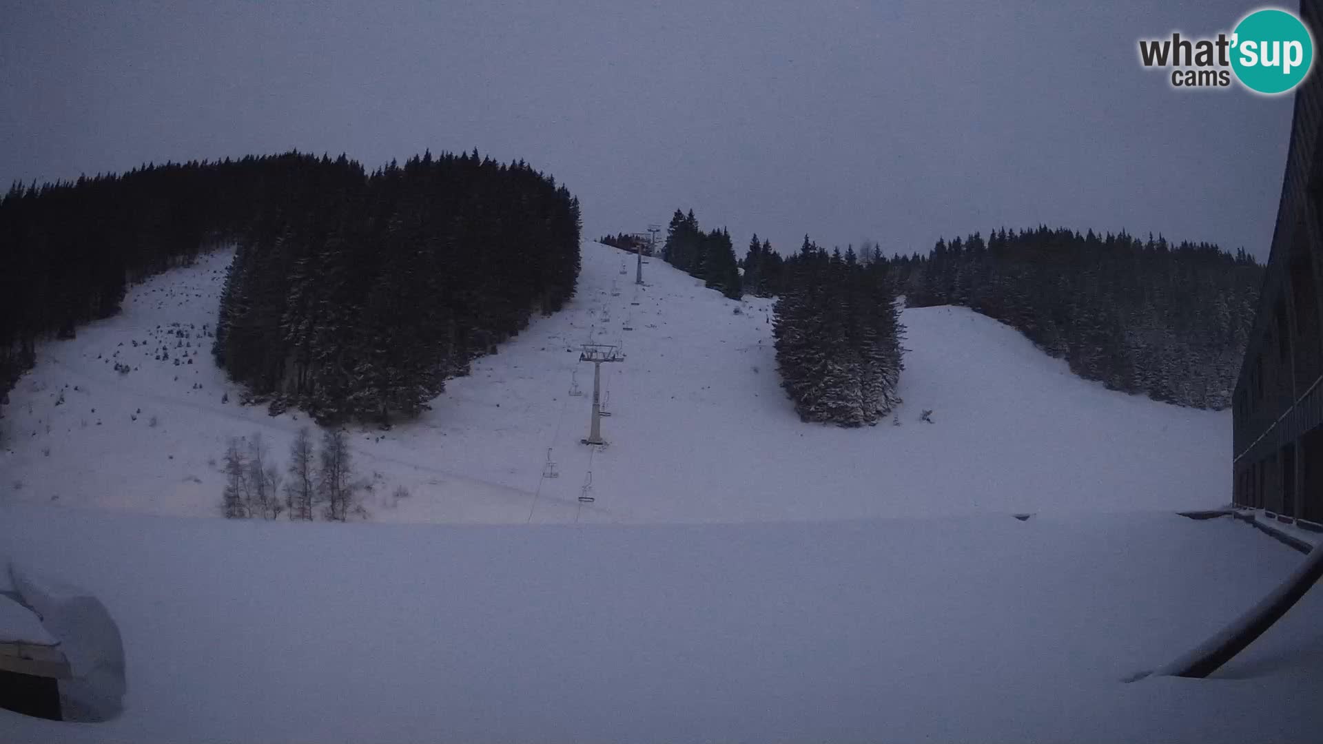 GOLTE Ski resort live webcam – view to Medvedjak – Slovenia