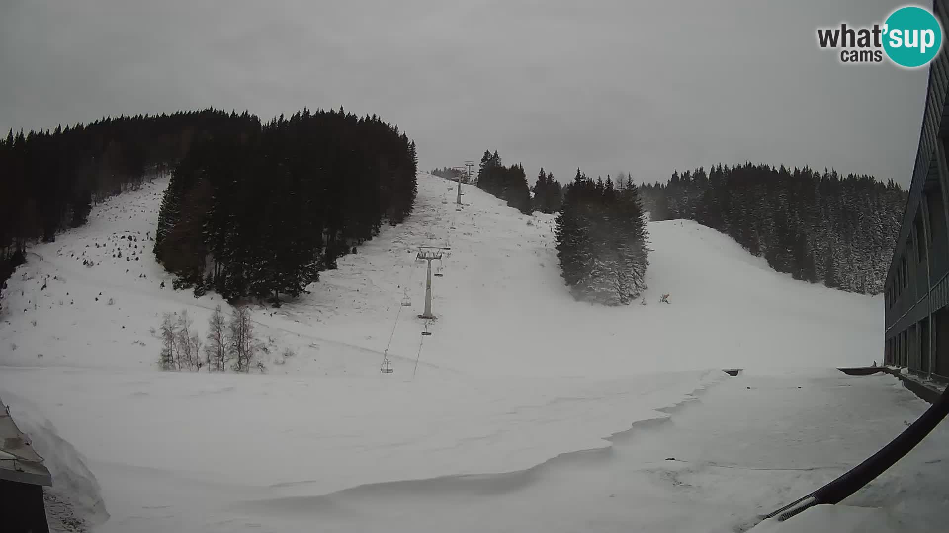 Spletna kamera smučišča GOLTE v živo – pogled na Medvedjak