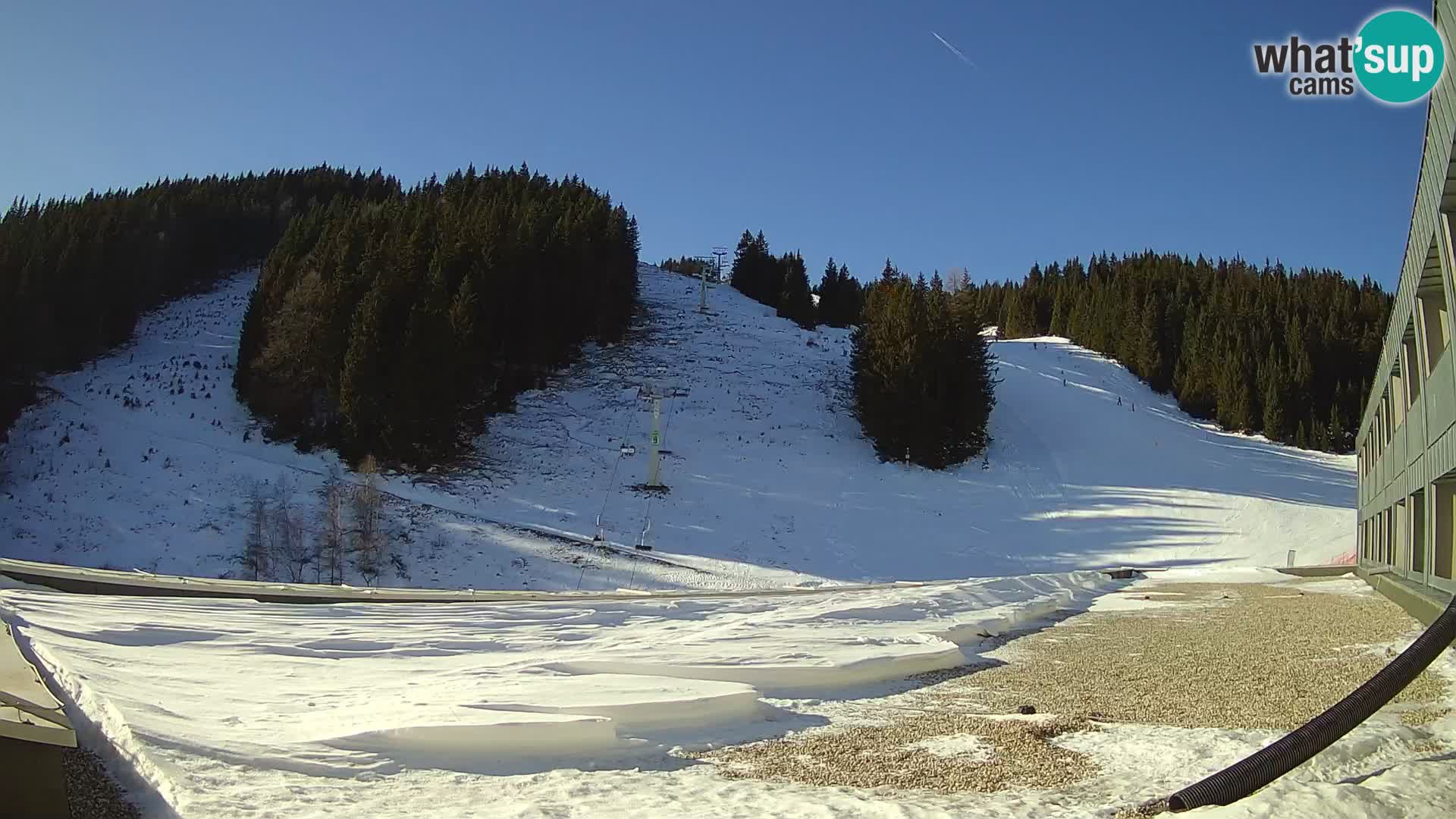 Cámara web en vivo de la estación de esquí GOLTE – vista a Medvedjak – Eslovenia