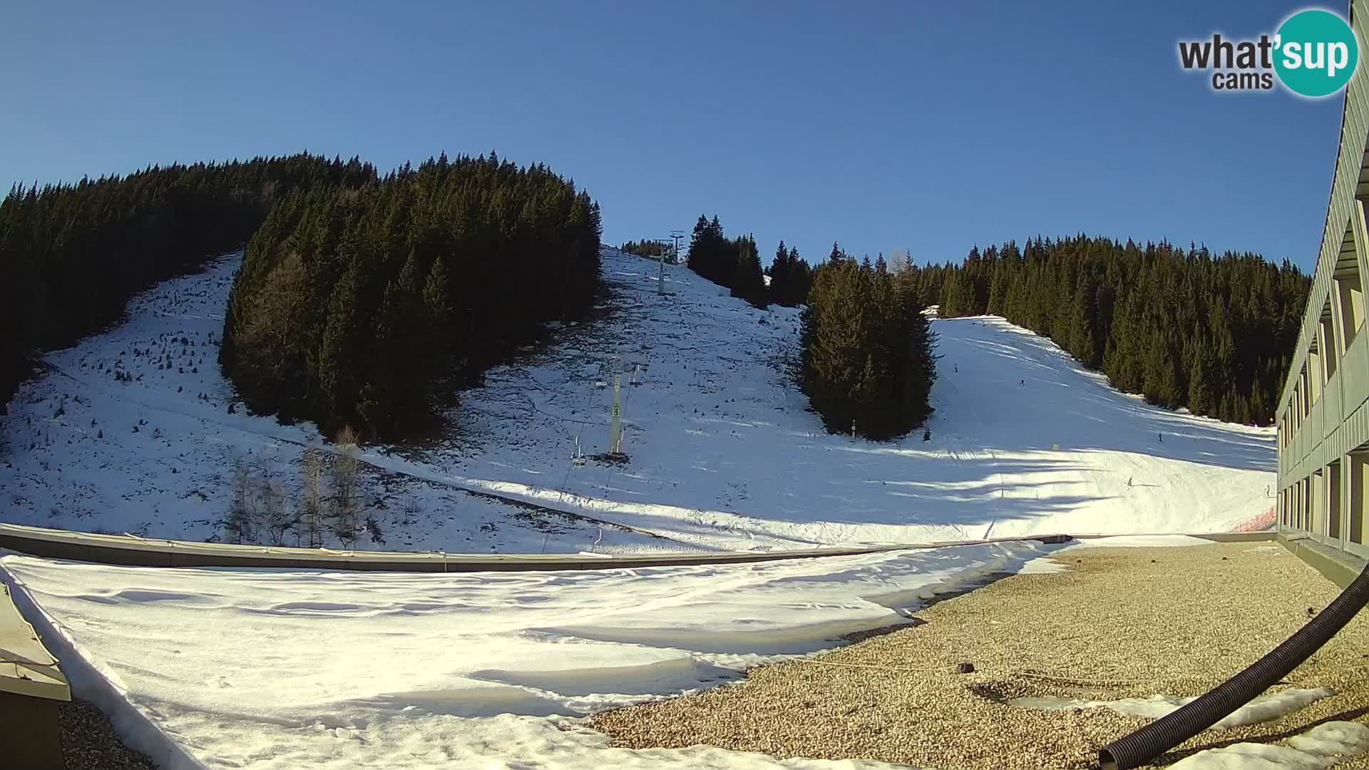 Cámara web en vivo de la estación de esquí GOLTE – vista a Medvedjak – Eslovenia