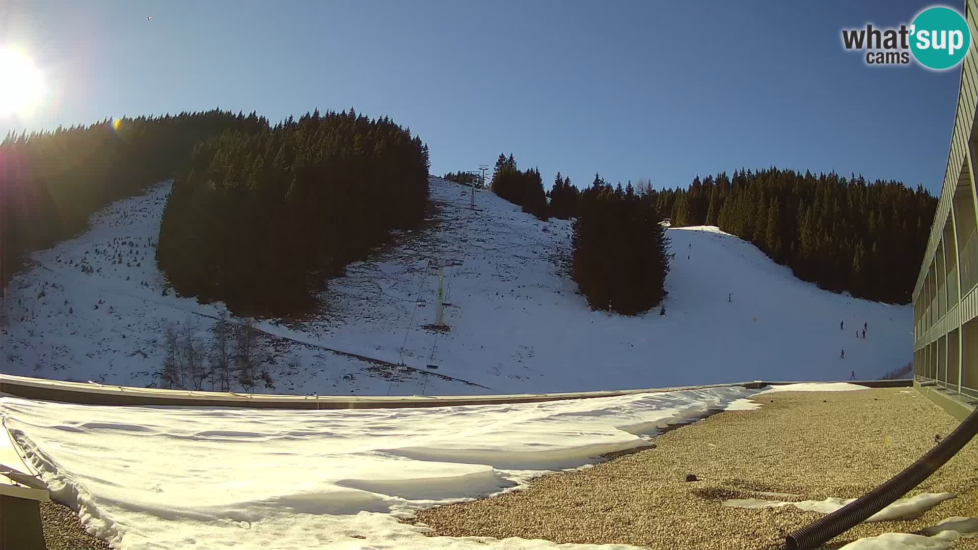 Cámara web en vivo de la estación de esquí GOLTE – vista a Medvedjak – Eslovenia