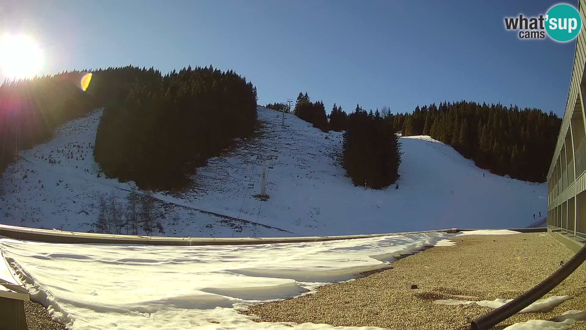 Cámara web en vivo de la estación de esquí GOLTE – vista a Medvedjak – Eslovenia