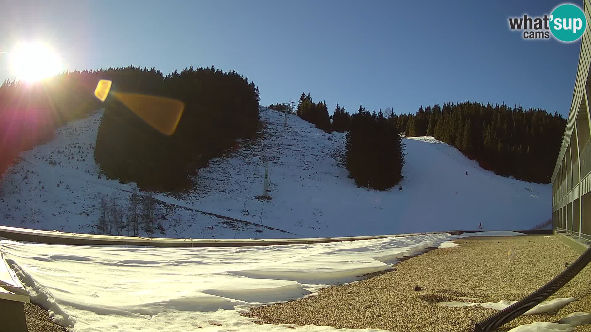 Cámara web en vivo de la estación de esquí GOLTE – vista a Medvedjak – Eslovenia