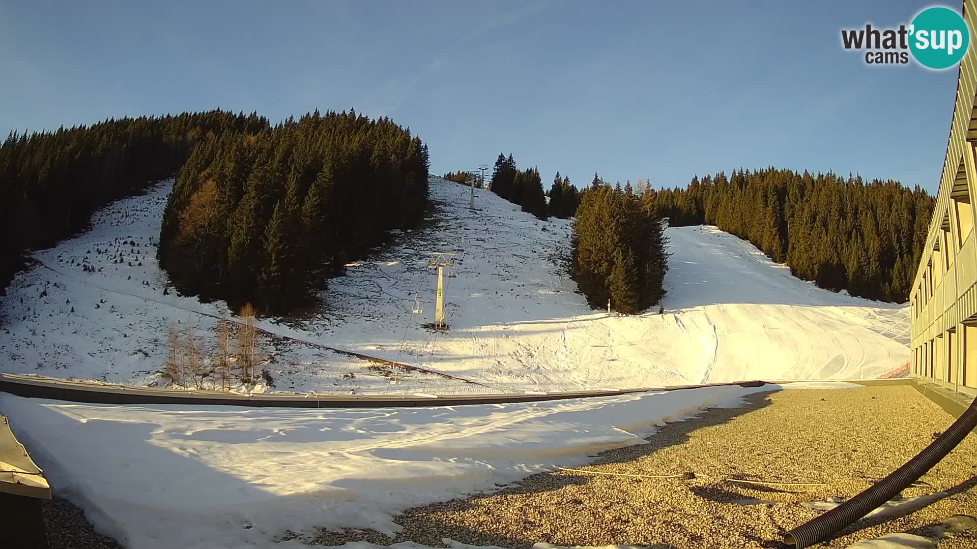 GOLTE Ski resort live webcam – view to Medvedjak – Slovenia