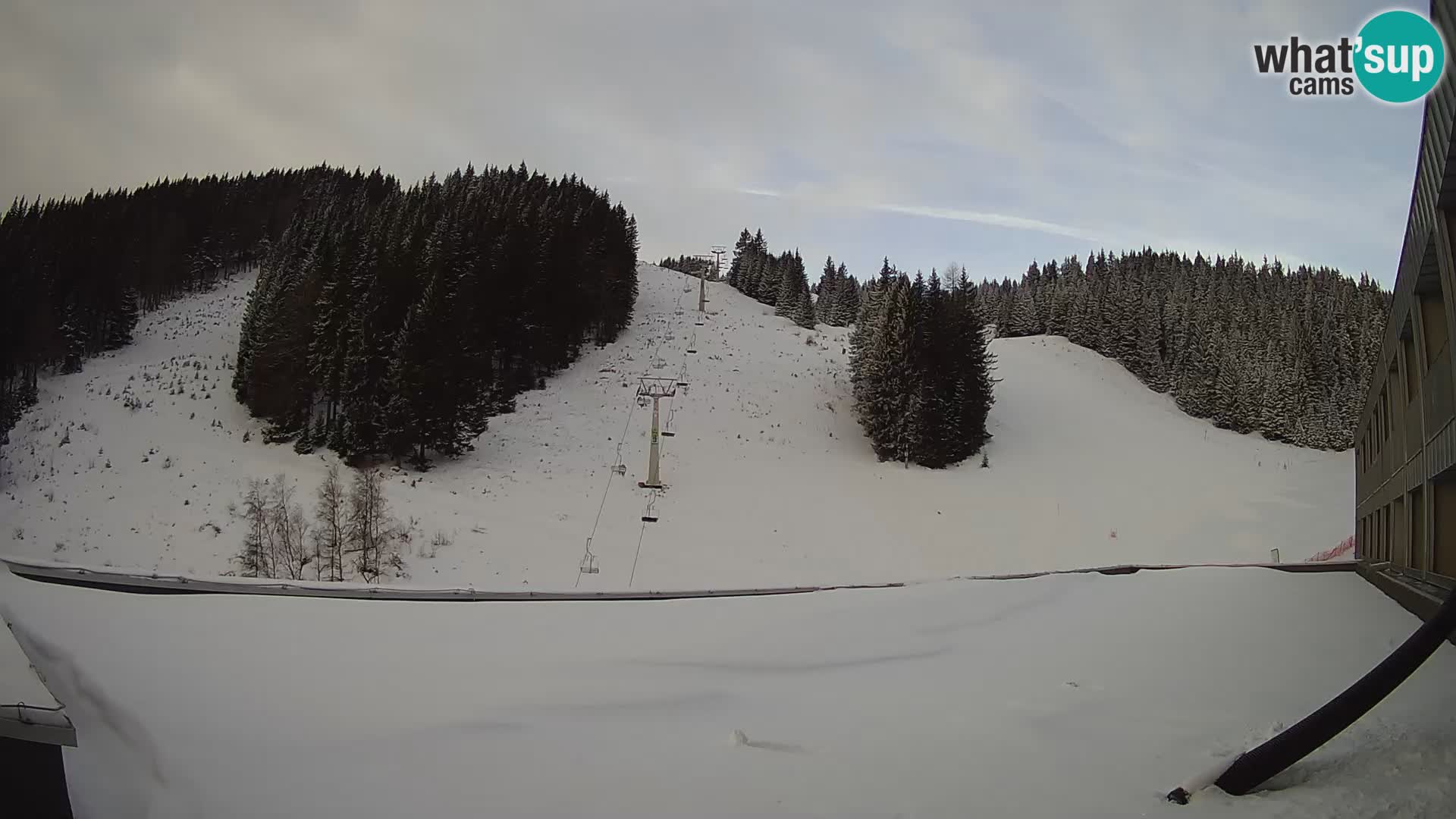 Cámara web en vivo de la estación de esquí GOLTE – vista a Medvedjak – Eslovenia