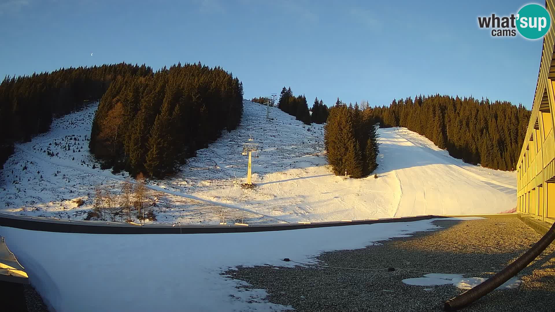 GOLTE Ski resort live webcam – view to Medvedjak – Slovenia