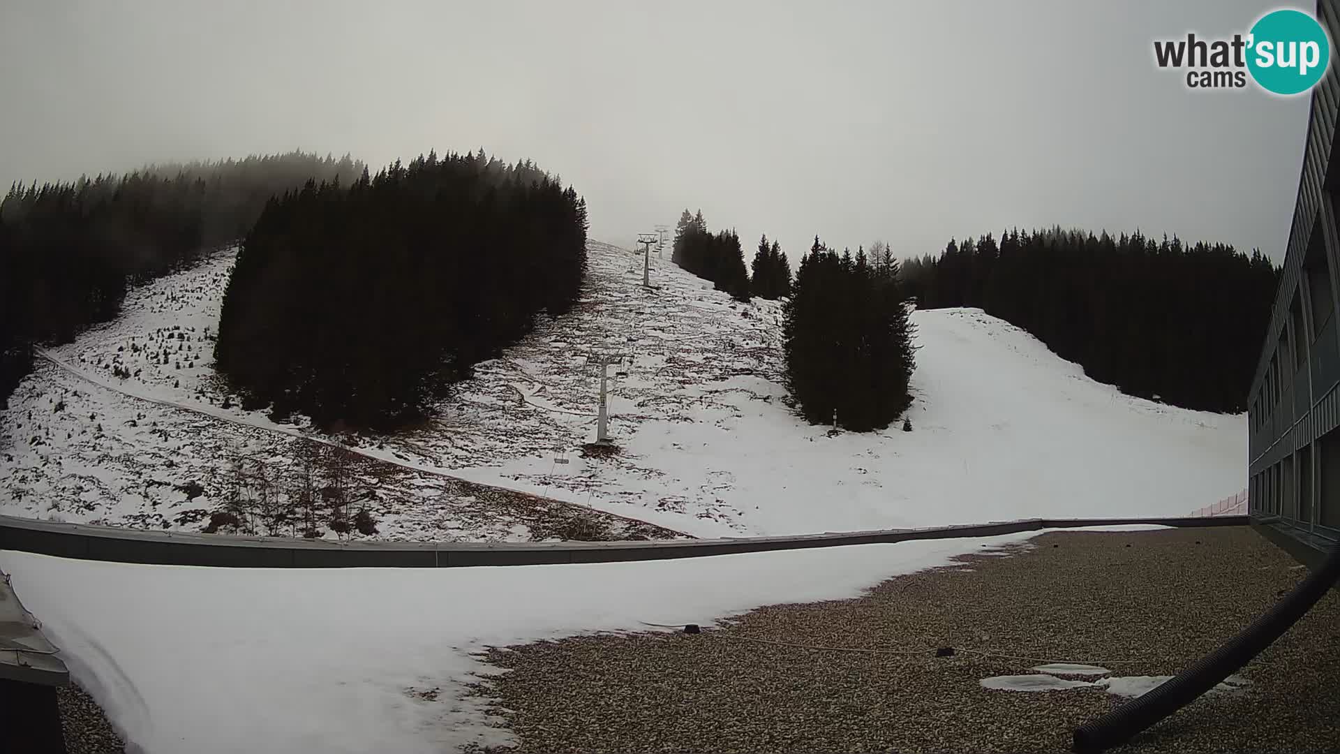 Cámara web en vivo de la estación de esquí GOLTE – vista a Medvedjak – Eslovenia