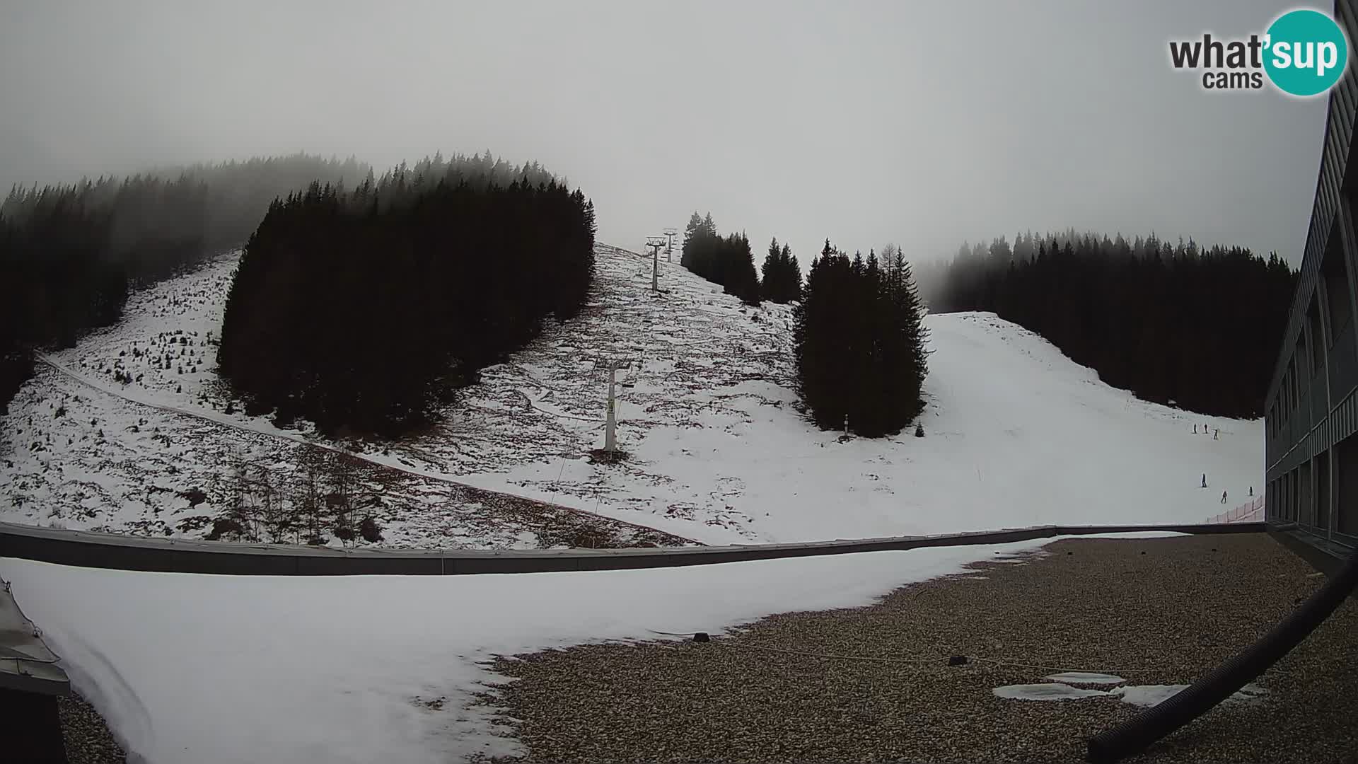 Cámara web en vivo de la estación de esquí GOLTE – vista a Medvedjak – Eslovenia