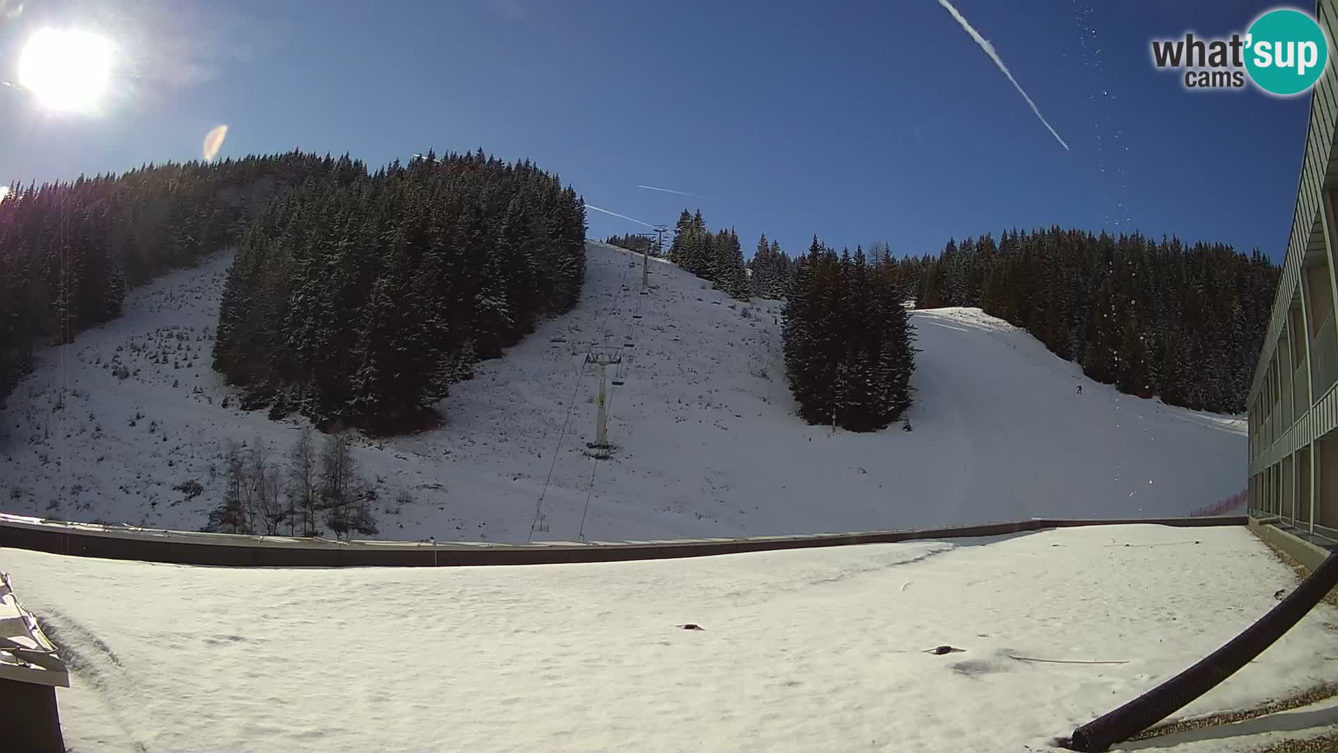 Cámara web en vivo de la estación de esquí GOLTE – vista a Medvedjak – Eslovenia