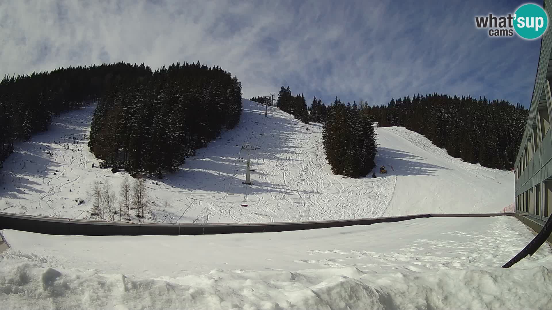 Cámara web en vivo de la estación de esquí GOLTE – vista a Medvedjak – Eslovenia