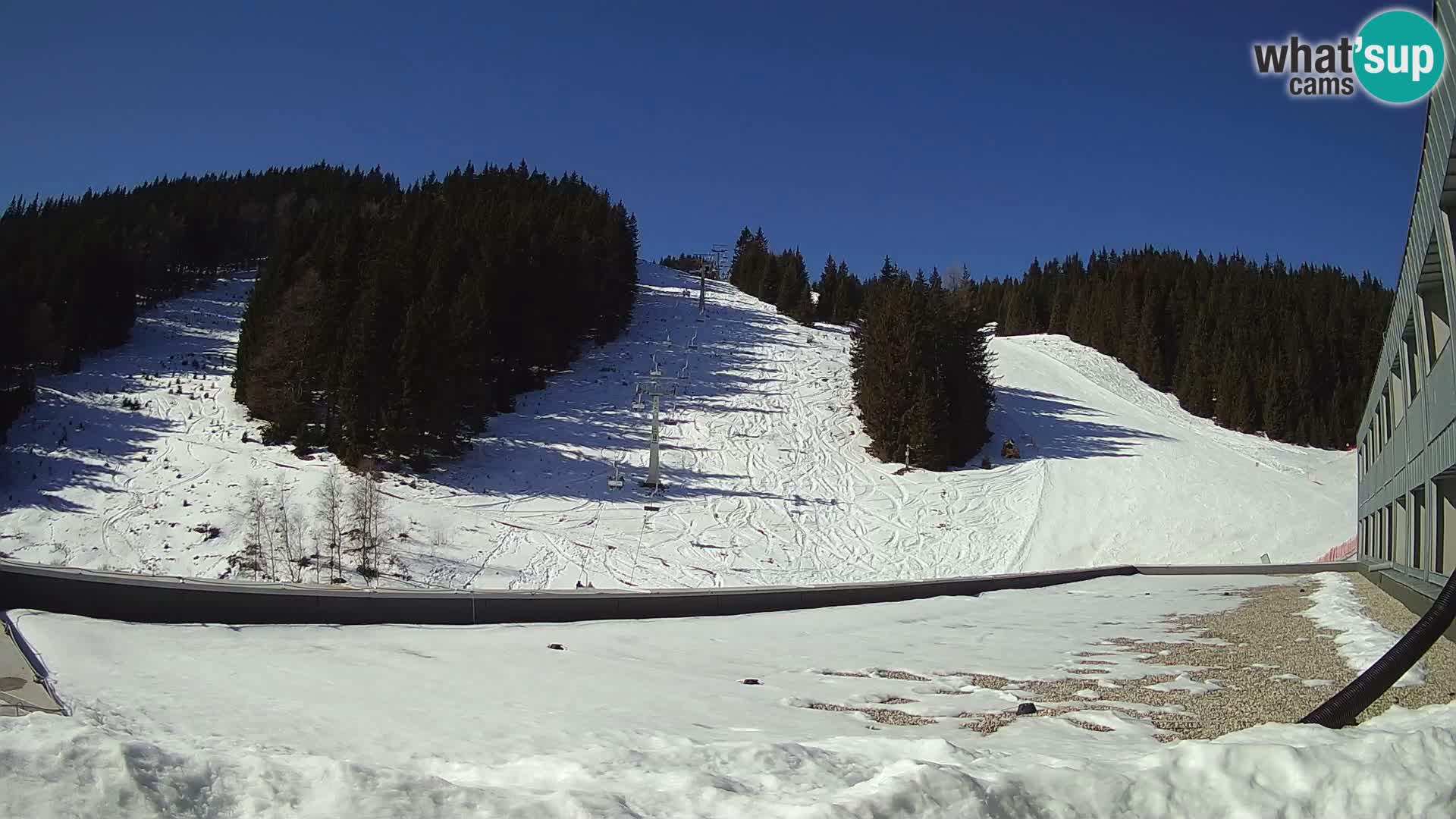 GOLTE skijalište web kamera – pogled na Medvedjak – Slovenija