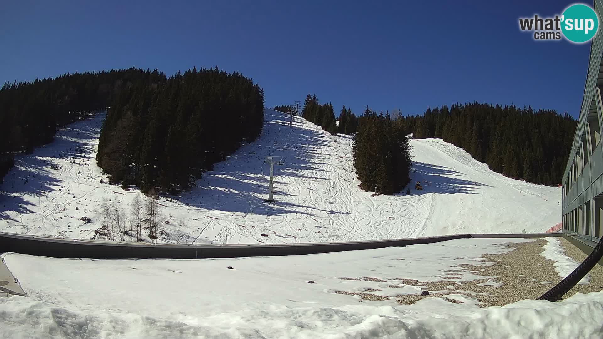 Cámara web en vivo de la estación de esquí GOLTE – vista a Medvedjak – Eslovenia