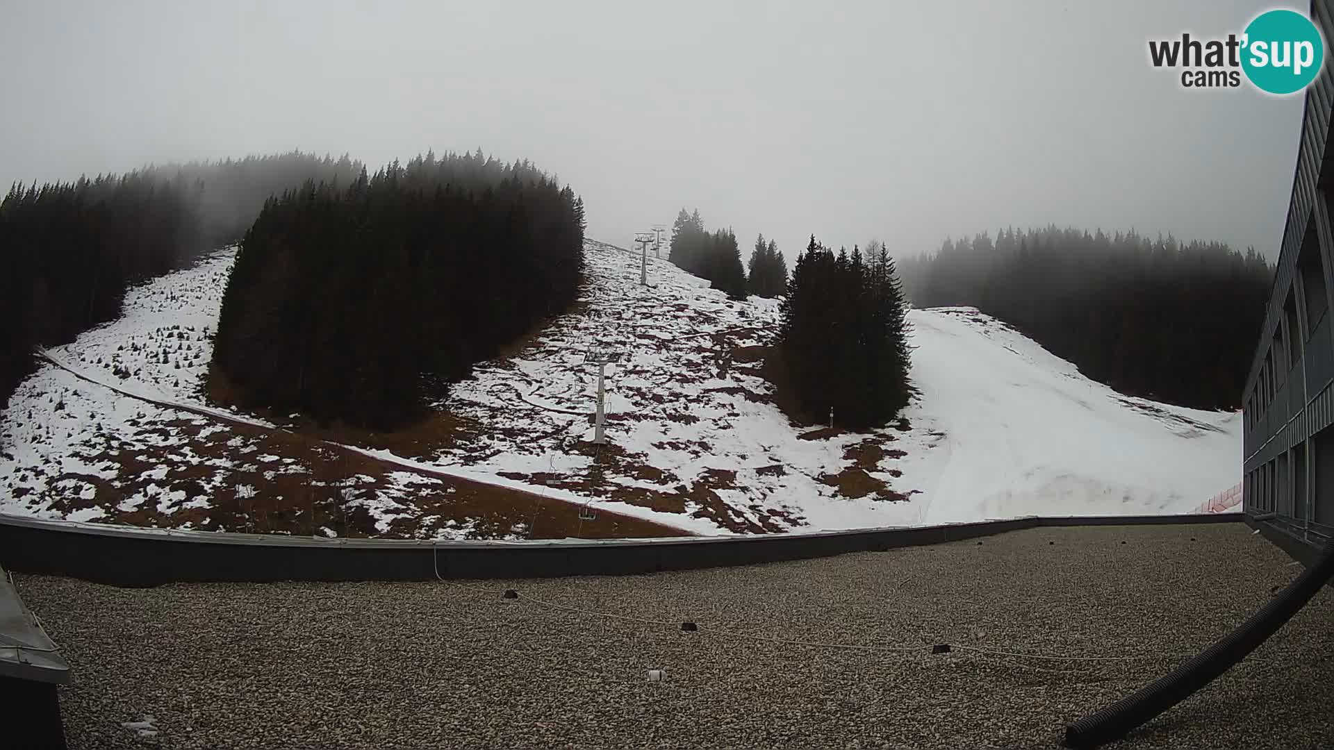 Cámara web en vivo de la estación de esquí GOLTE – vista a Medvedjak – Eslovenia