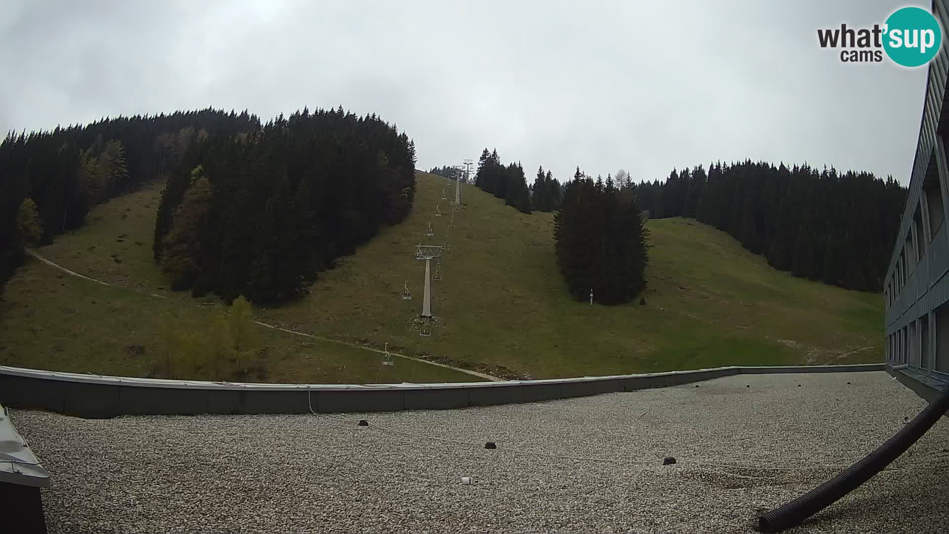 Spletna kamera smučišča GOLTE v živo – pogled na Medvedjak