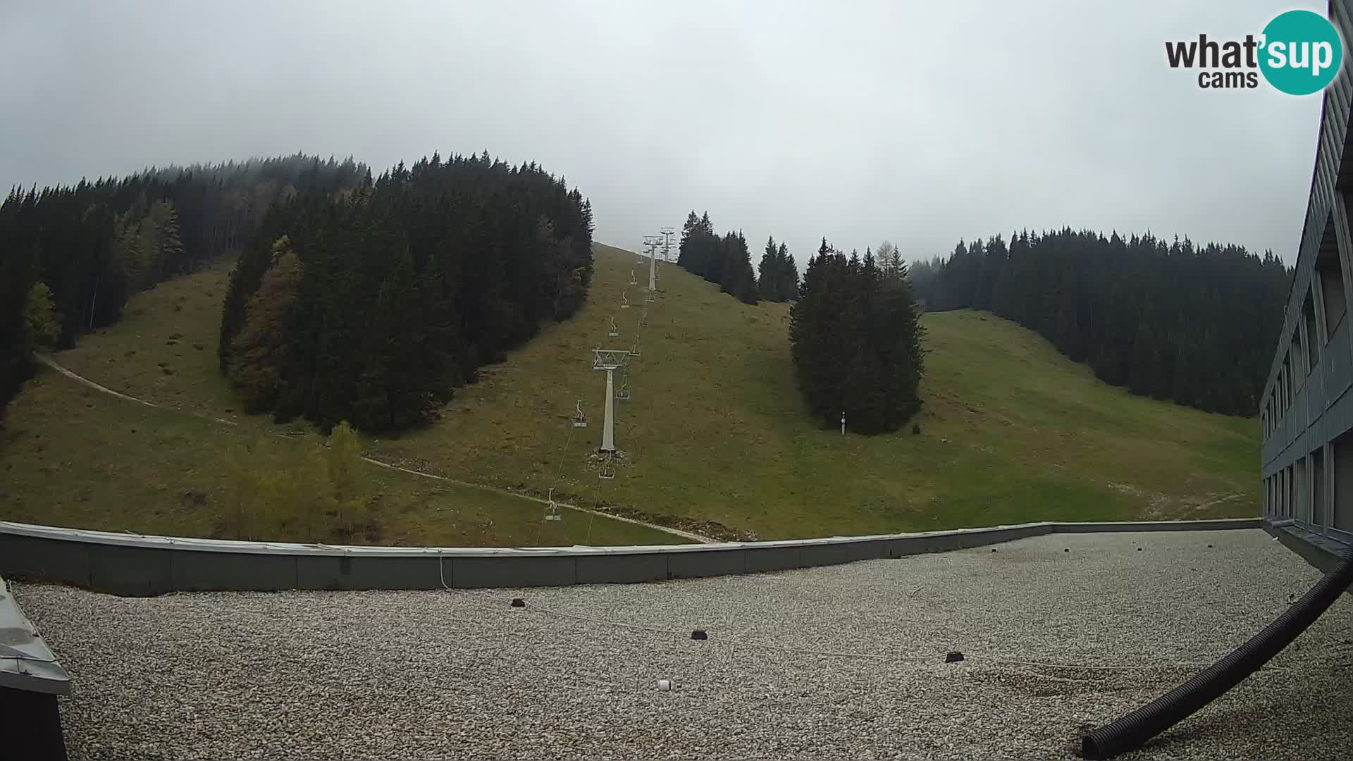 Spletna kamera smučišča GOLTE v živo – pogled na Medvedjak