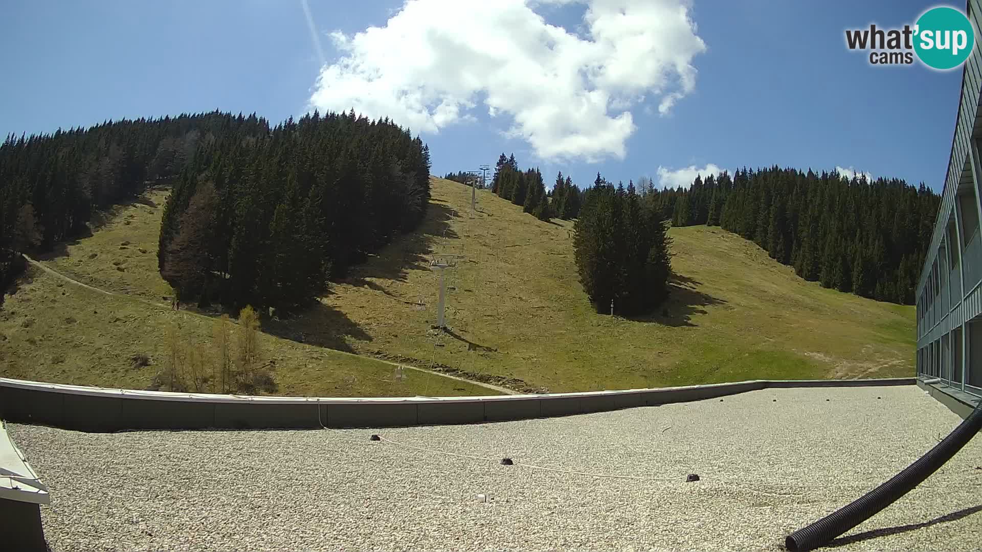 Spletna kamera smučišča GOLTE v živo – pogled na Medvedjak