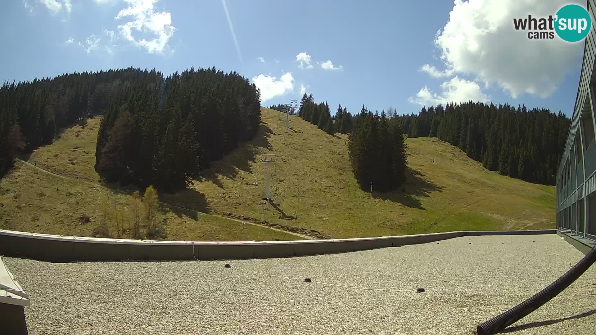 Spletna kamera smučišča GOLTE v živo – pogled na Medvedjak