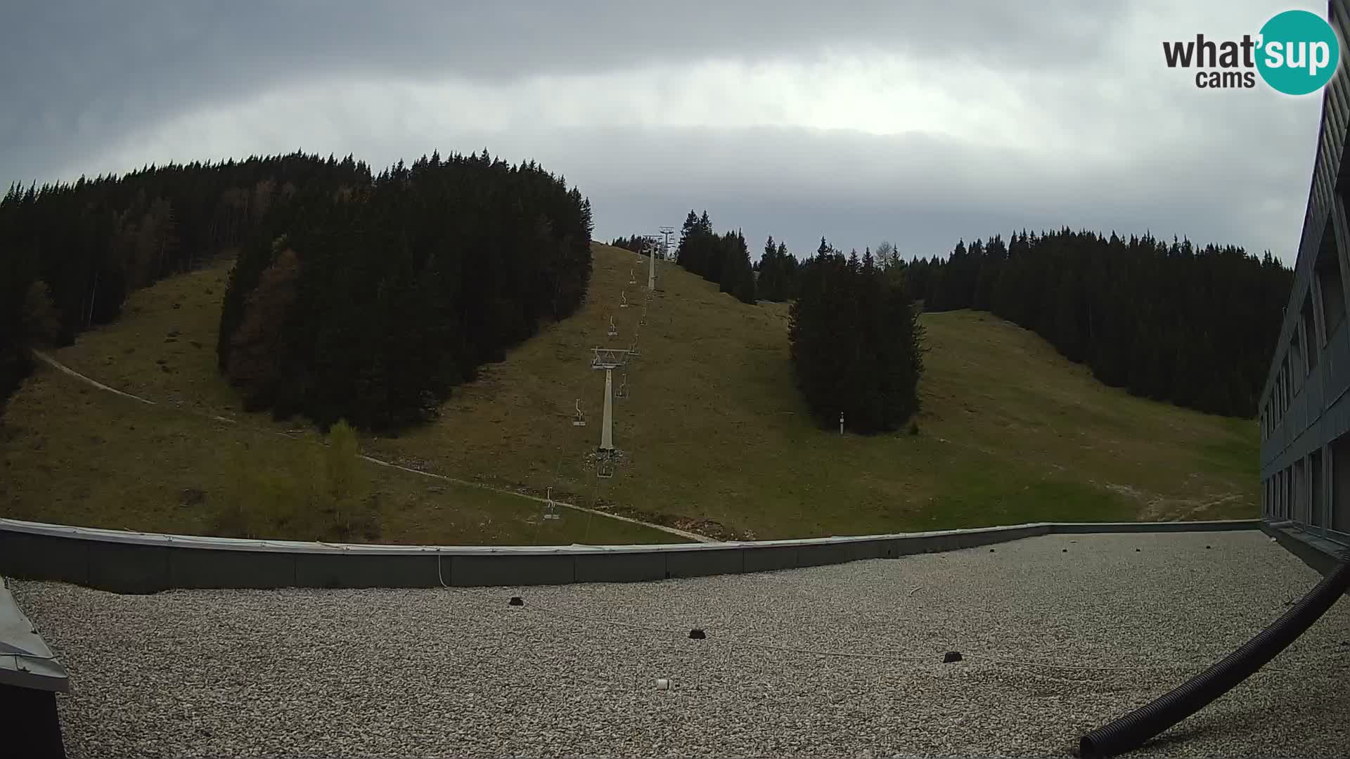 Spletna kamera smučišča GOLTE v živo – pogled na Medvedjak