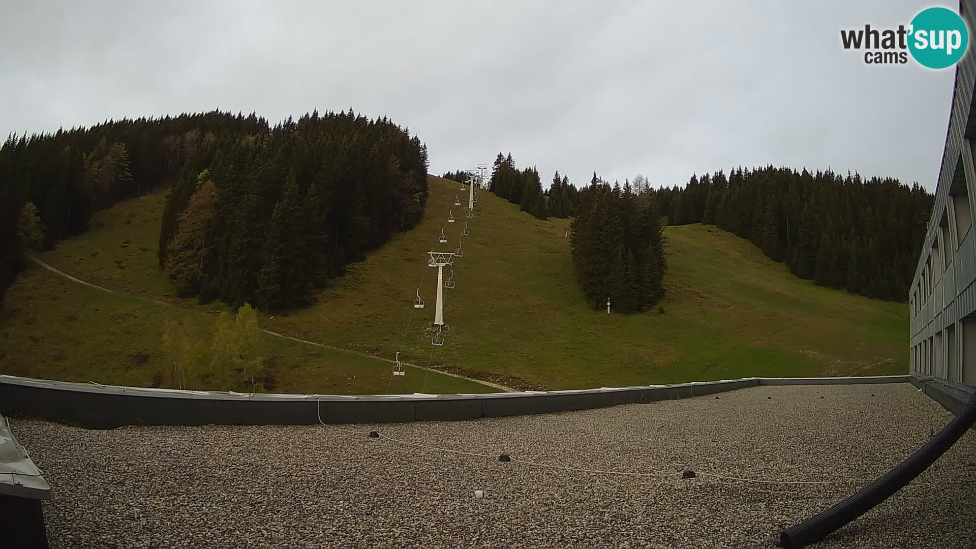 Spletna kamera smučišča GOLTE v živo – pogled na Medvedjak