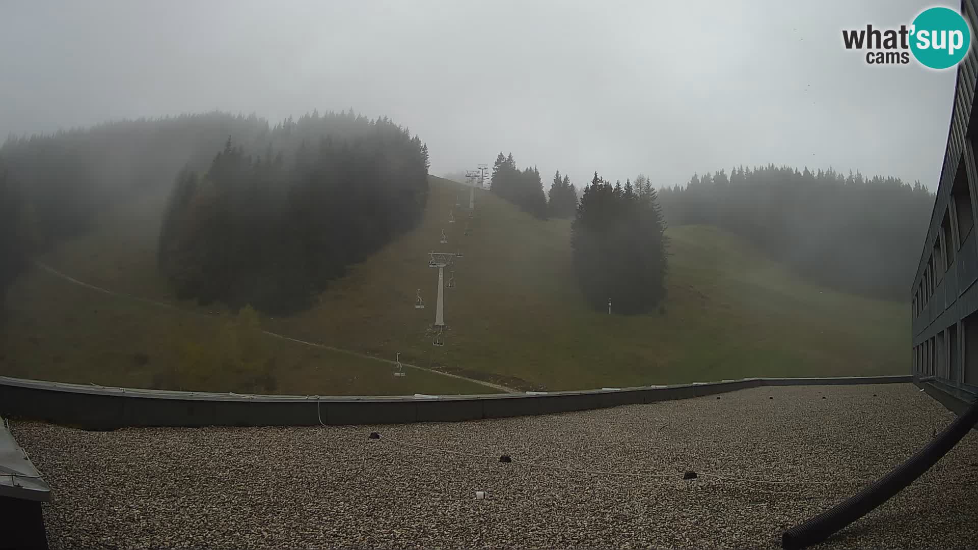 Spletna kamera smučišča GOLTE v živo – pogled na Medvedjak