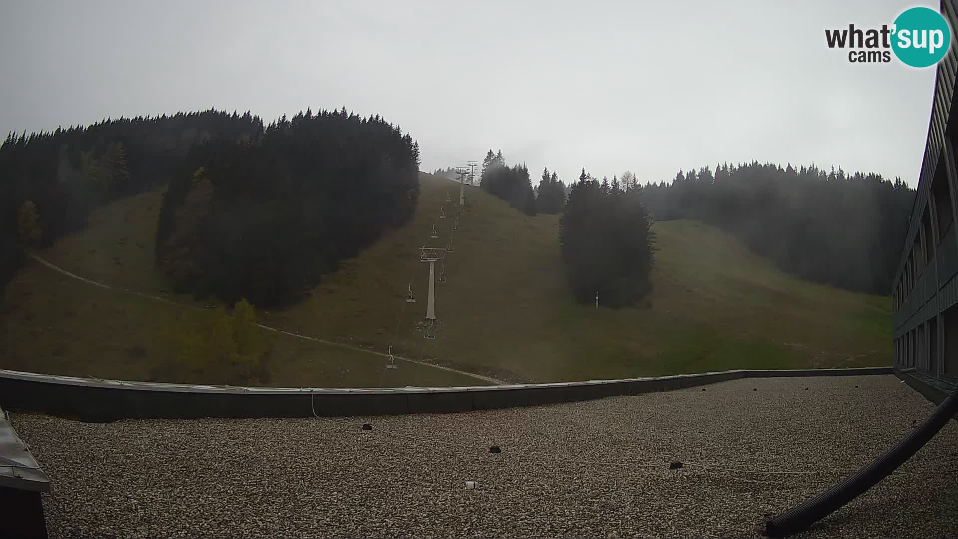 Spletna kamera smučišča GOLTE v živo – pogled na Medvedjak
