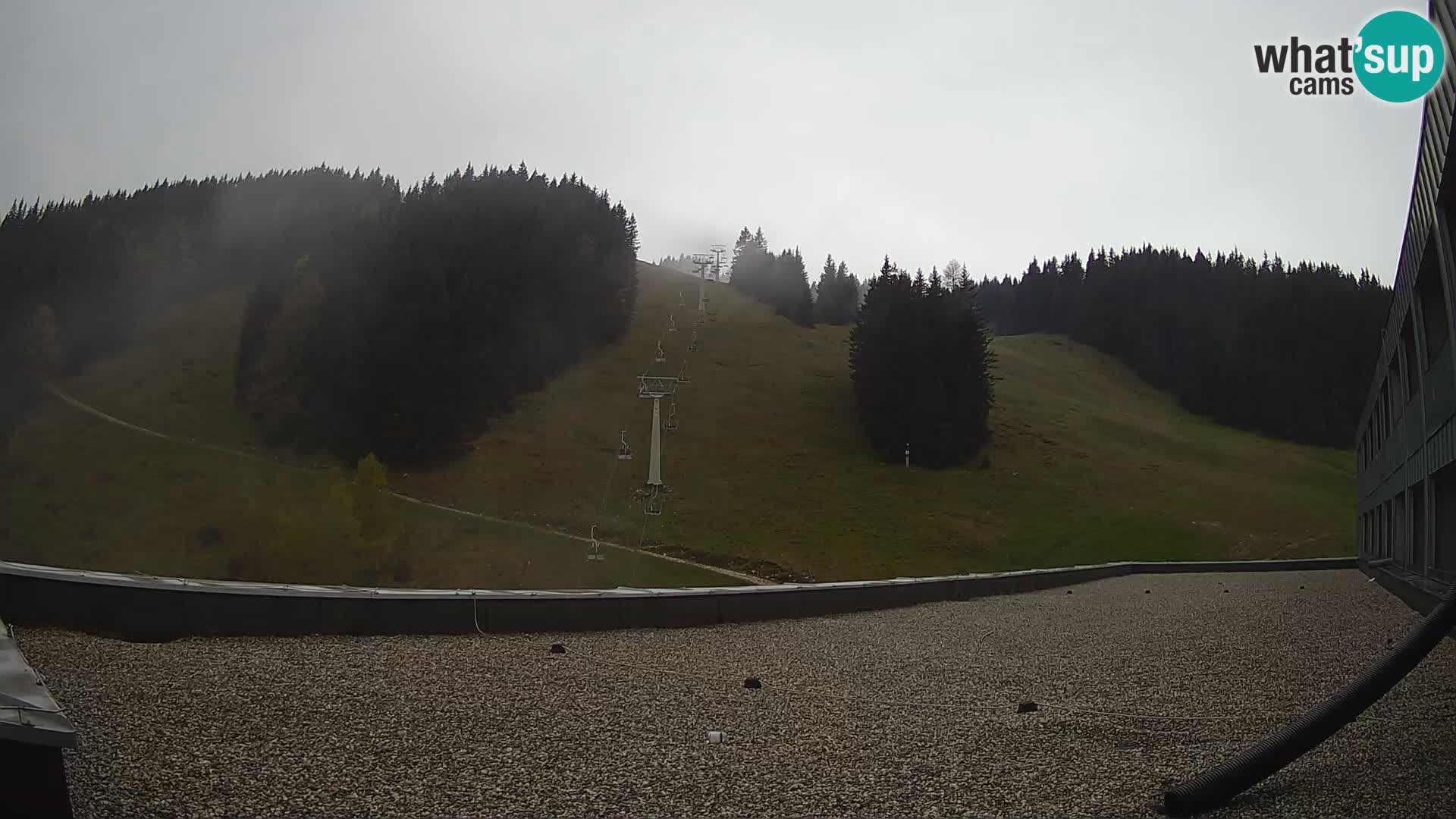 Spletna kamera smučišča GOLTE v živo – pogled na Medvedjak