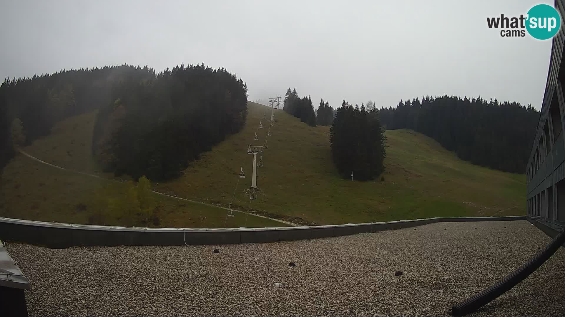 Spletna kamera smučišča GOLTE v živo – pogled na Medvedjak