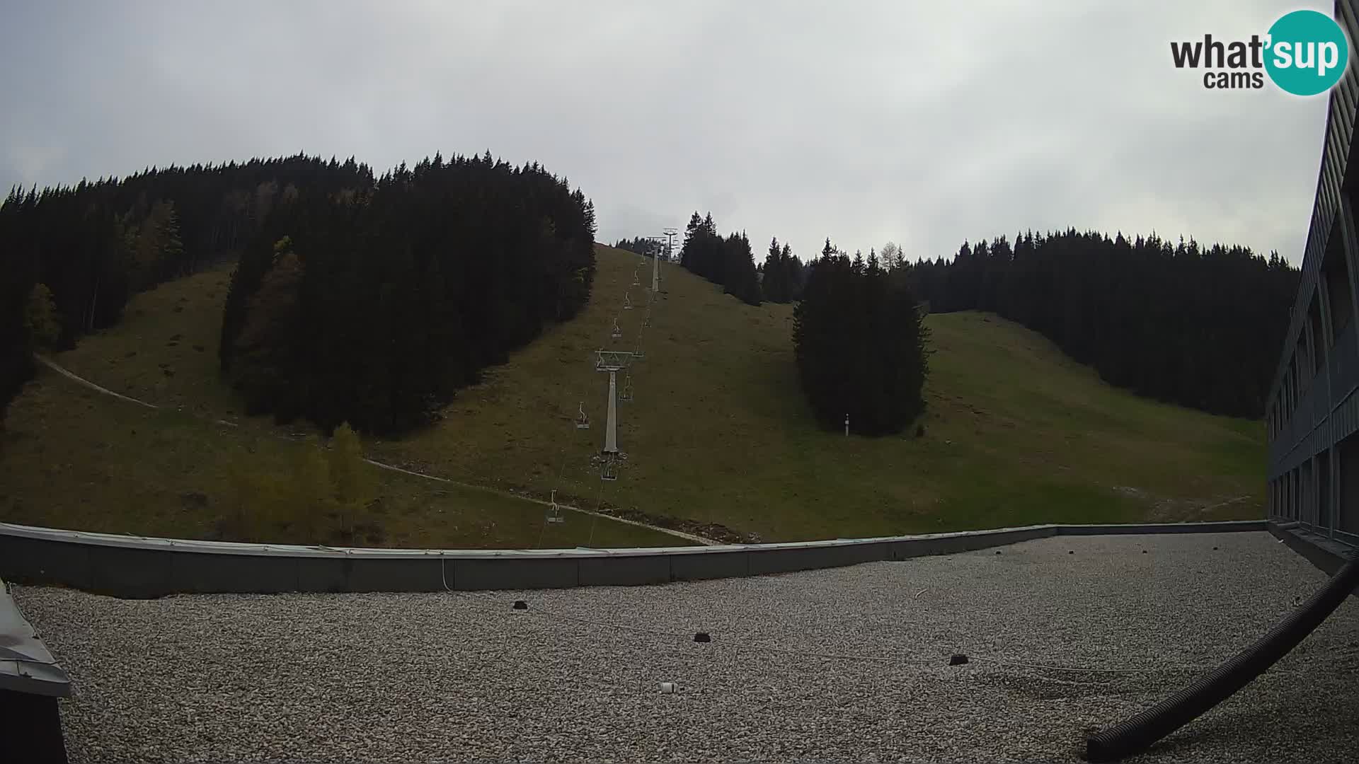 Spletna kamera smučišča GOLTE v živo – pogled na Medvedjak