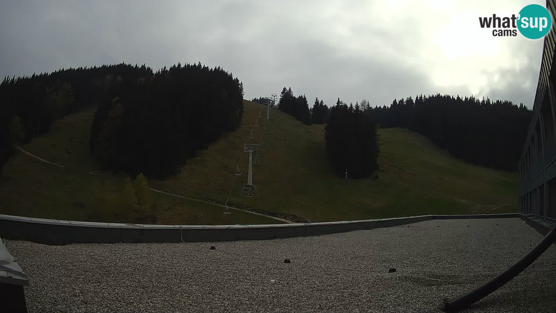 Spletna kamera smučišča GOLTE v živo – pogled na Medvedjak