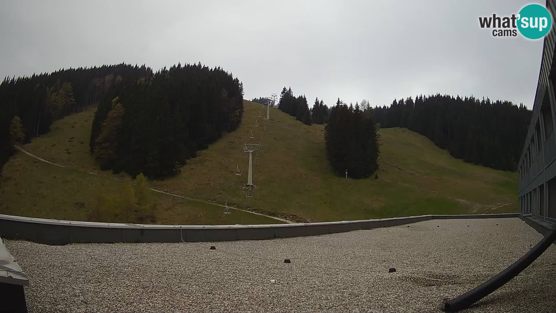 Spletna kamera smučišča GOLTE v živo – pogled na Medvedjak