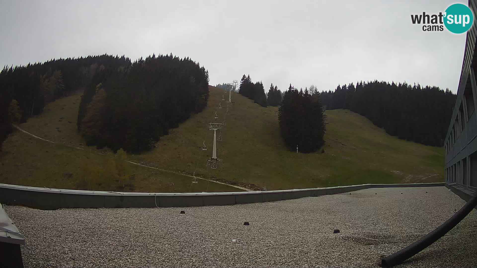 Spletna kamera smučišča GOLTE v živo – pogled na Medvedjak