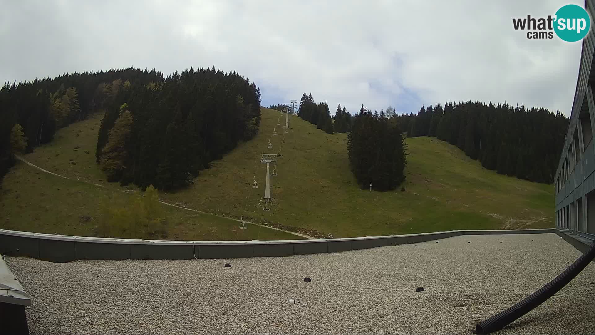 Spletna kamera smučišča GOLTE v živo – pogled na Medvedjak