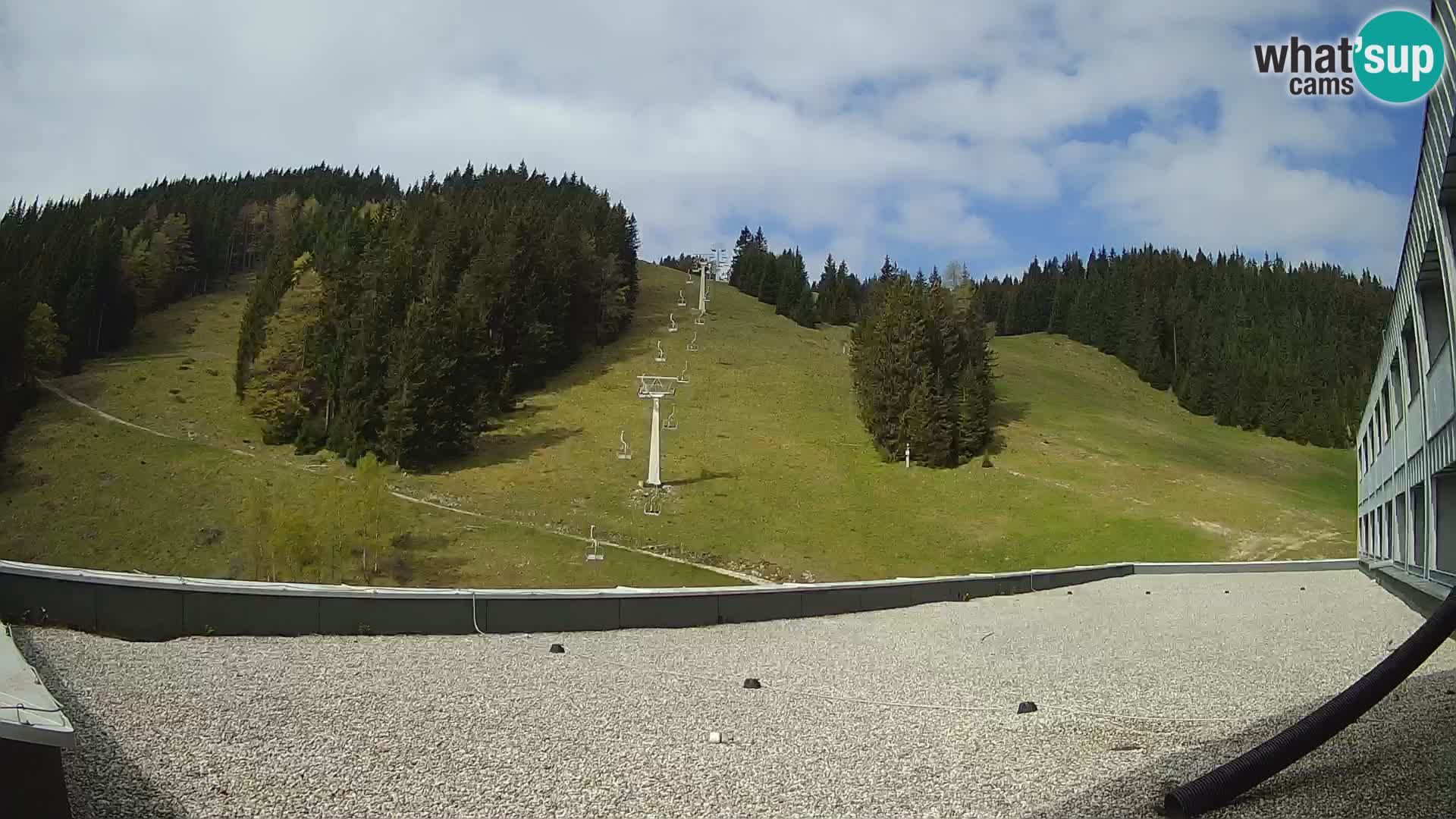 Spletna kamera smučišča GOLTE v živo – pogled na Medvedjak