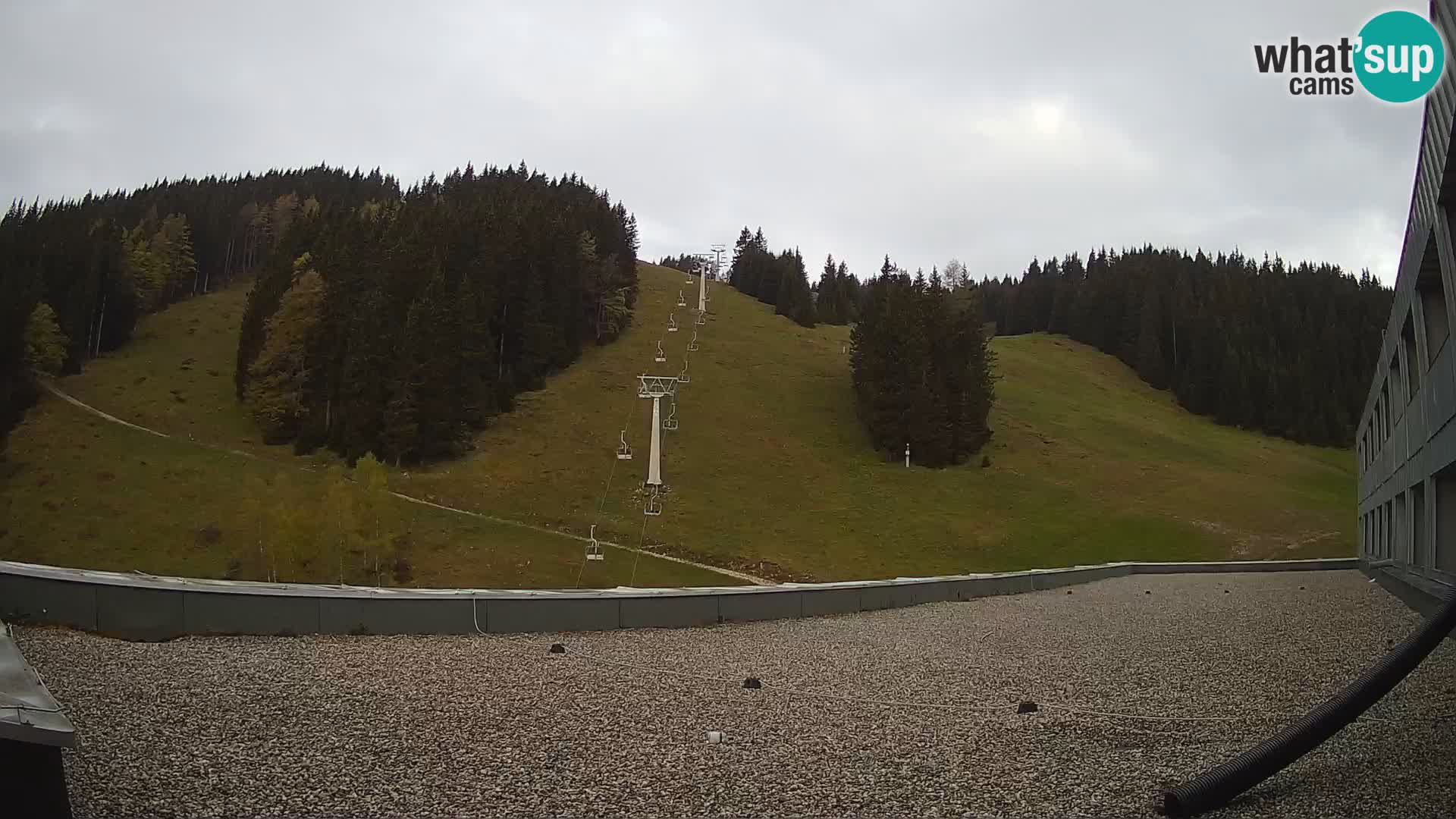 Spletna kamera smučišča GOLTE v živo – pogled na Medvedjak