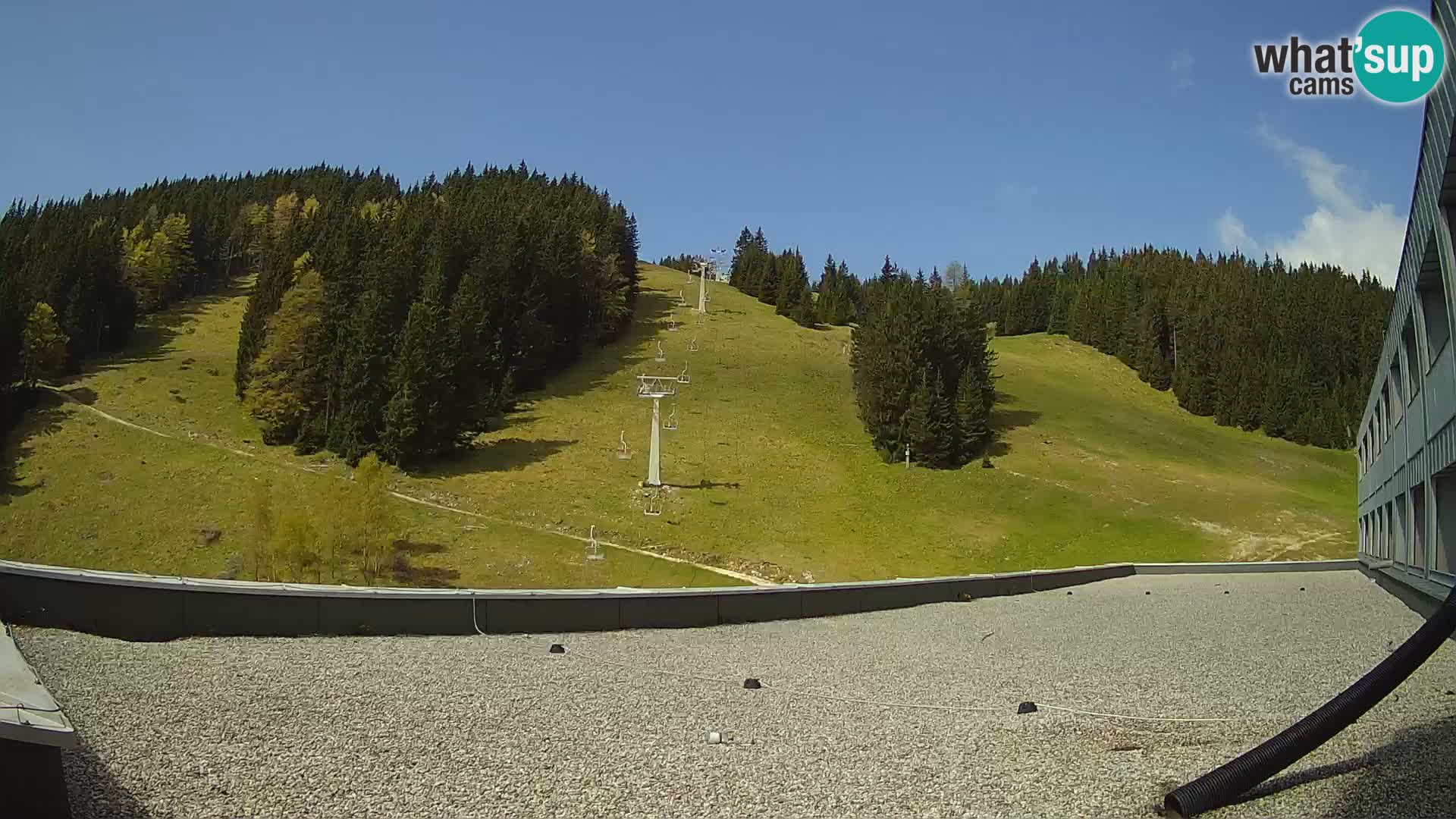 Spletna kamera smučišča GOLTE v živo – pogled na Medvedjak