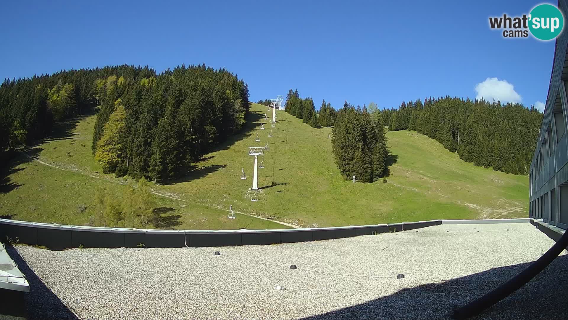 Spletna kamera smučišča GOLTE v živo – pogled na Medvedjak